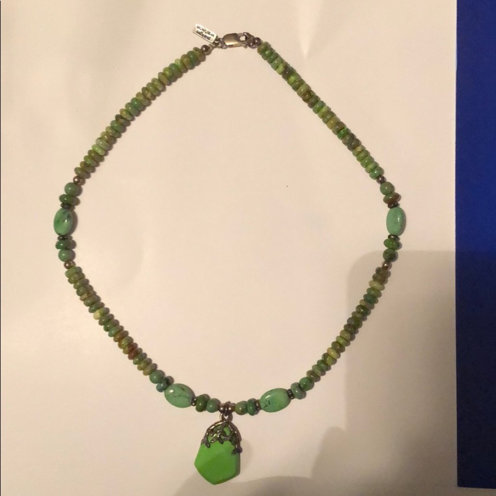 Paige Wallace green turquoise necklace